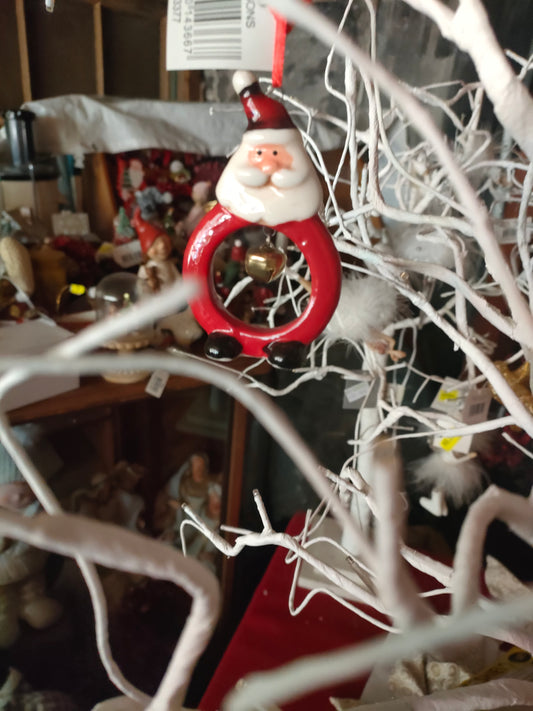 Christmas Tree Santa Hanging Ornament