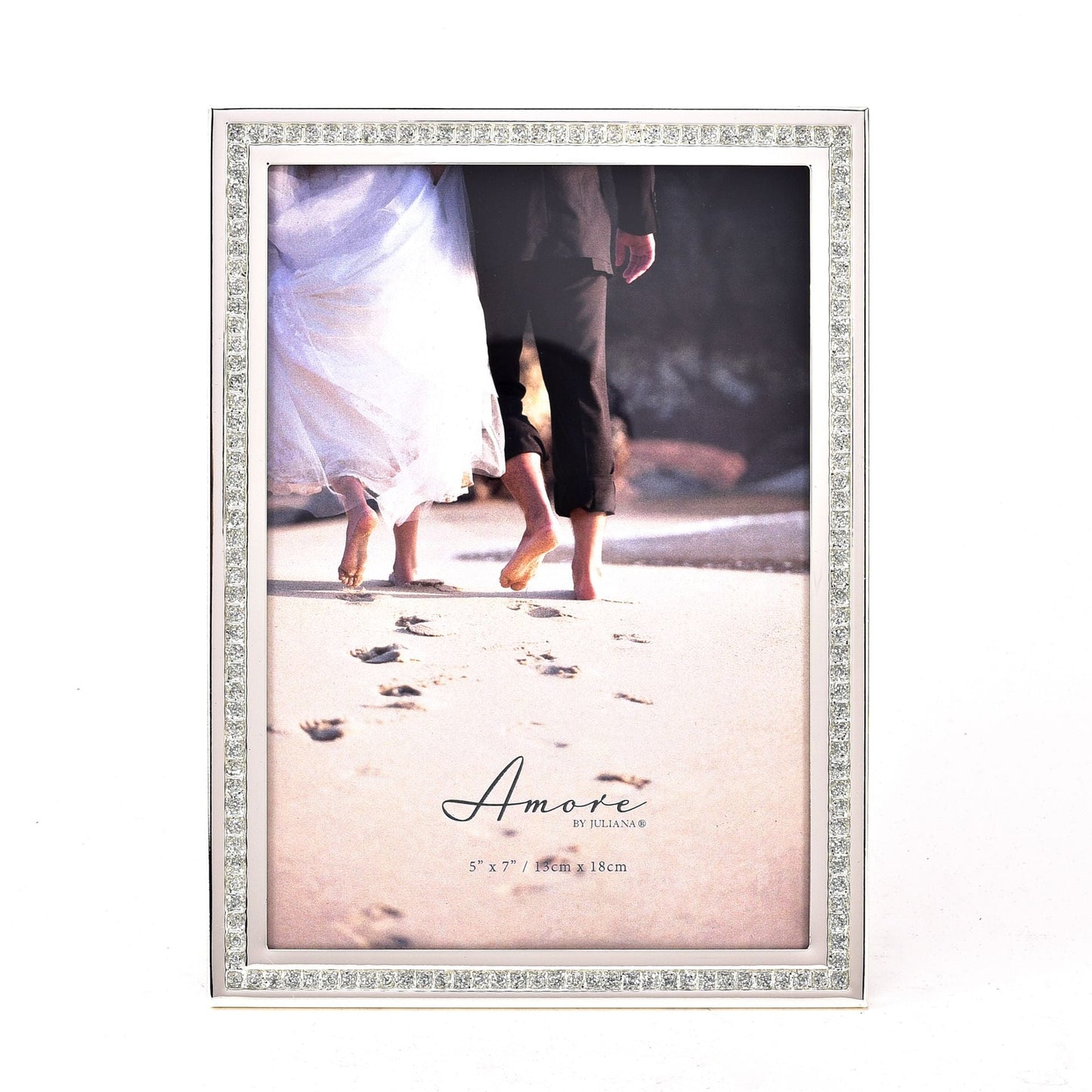 Amore Silver Sparkle Border Photo Frame - 4" x 6"