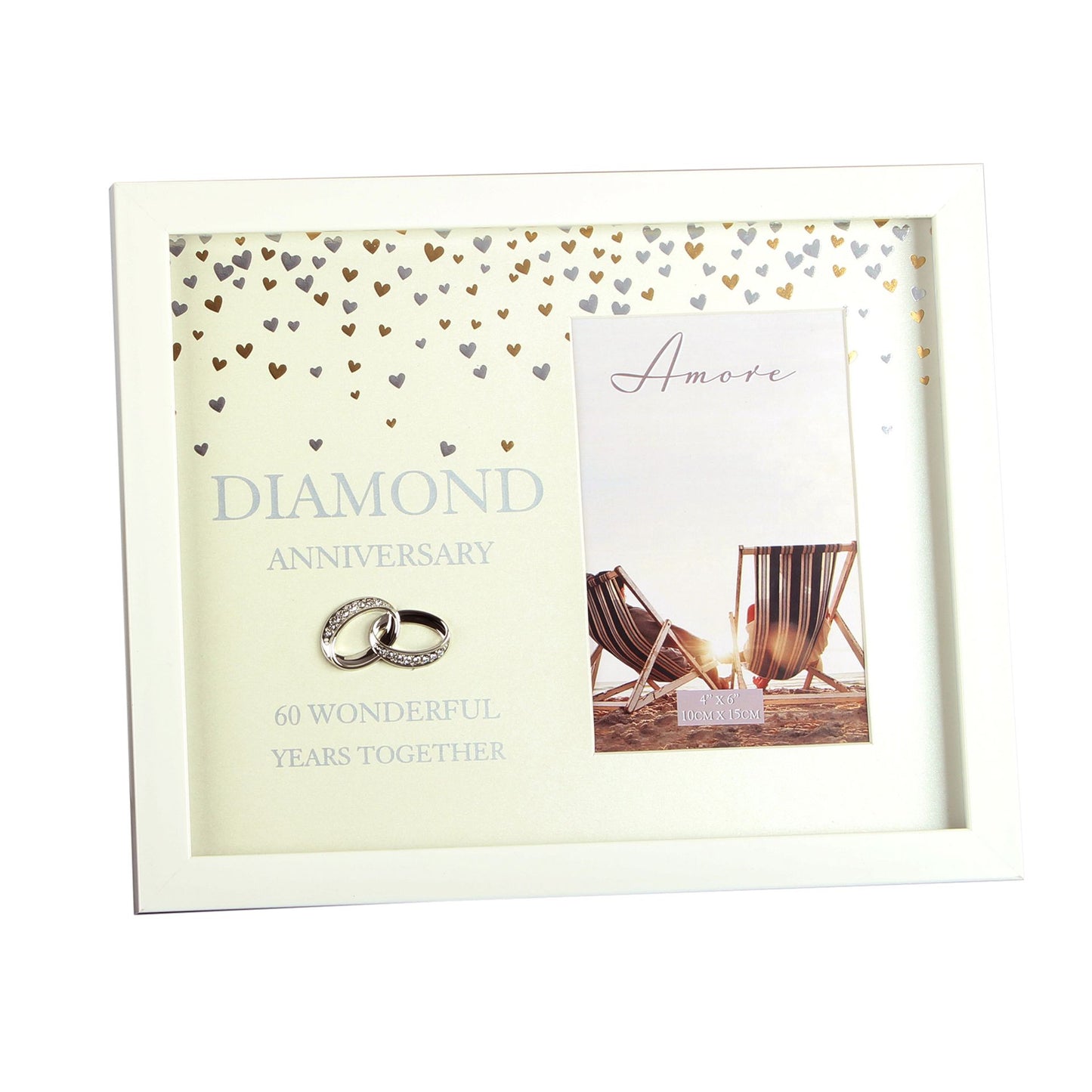 4" x 6" - AMORE BY JULIANA® Frame -Diamond Anniversary