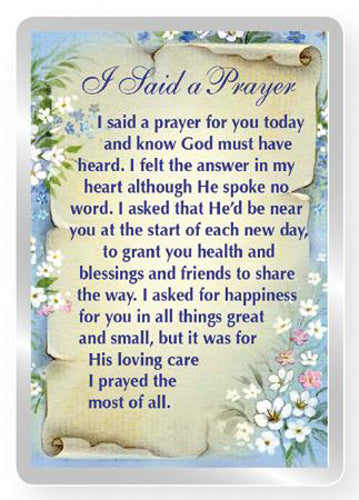 acrylic fridge magnet / I said a prayer