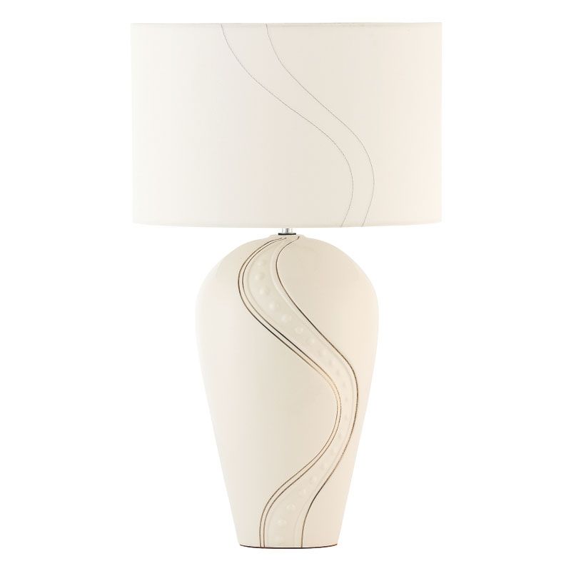 Silver Ripple Lamp & Shade