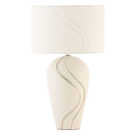 Silver Ripple Lamp & Shade
