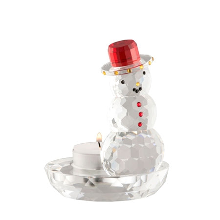 GALWAY CRYSTAL SNOWMAN VOTIVE 12CM