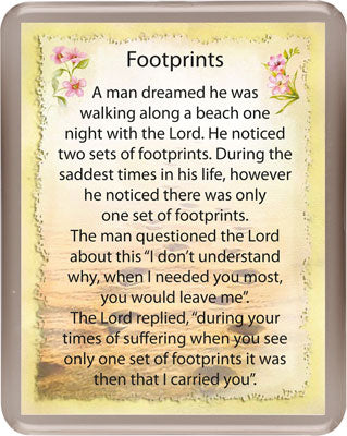 acrylic fridge magnet / footprints