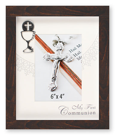Communion Photo Frame Brown