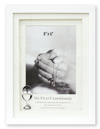 Communion Photo Frame White