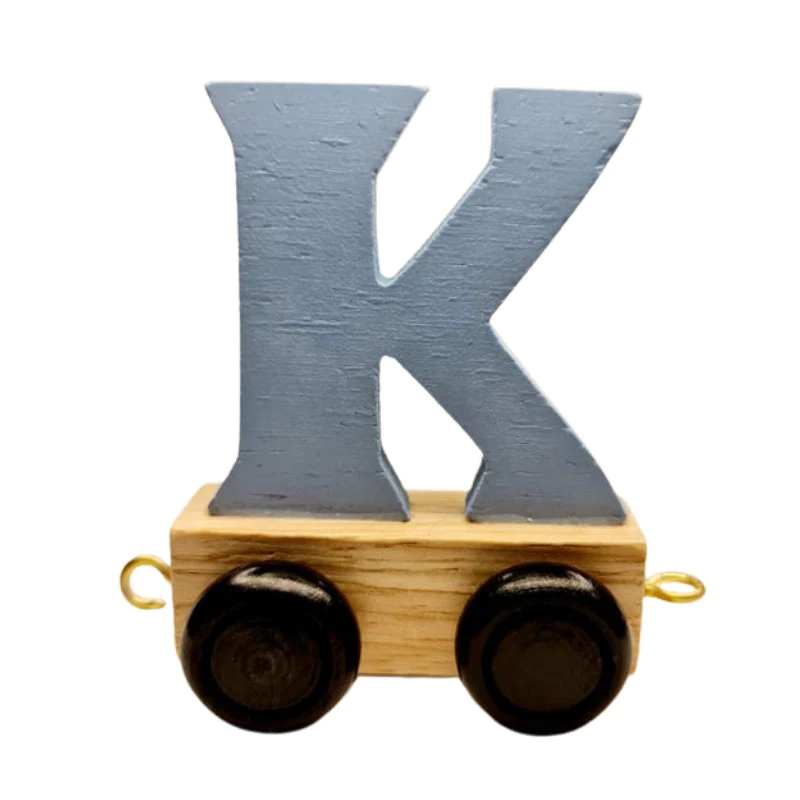 Train Letters K-Pastel Blue