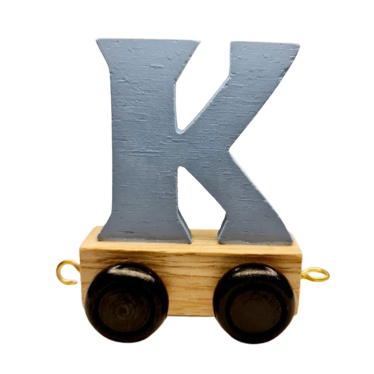 Train Letters K-Pastel Blue