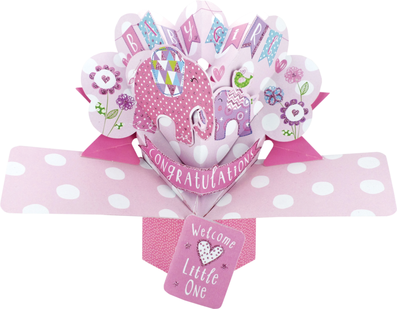 Baby Girl Pop up Card