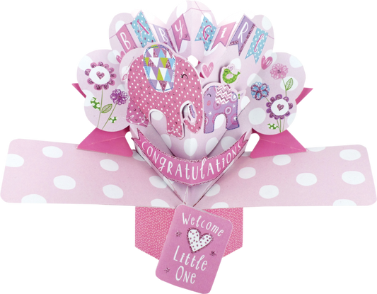 Baby Girl Pop up Card