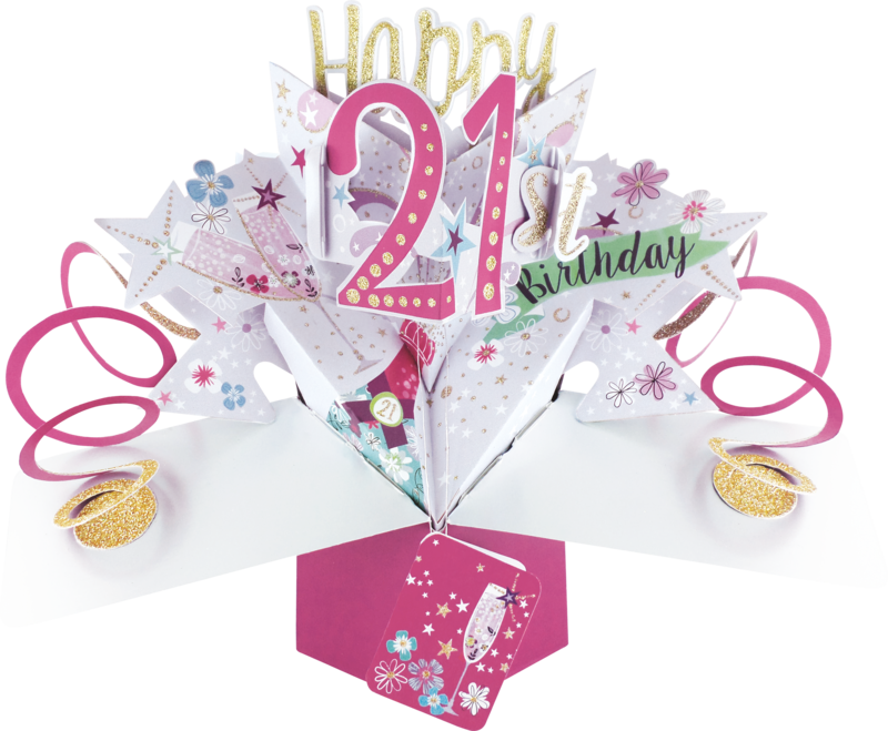 21st Birthday Pop up Card