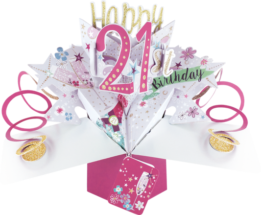 21st Birthday Pop up Card