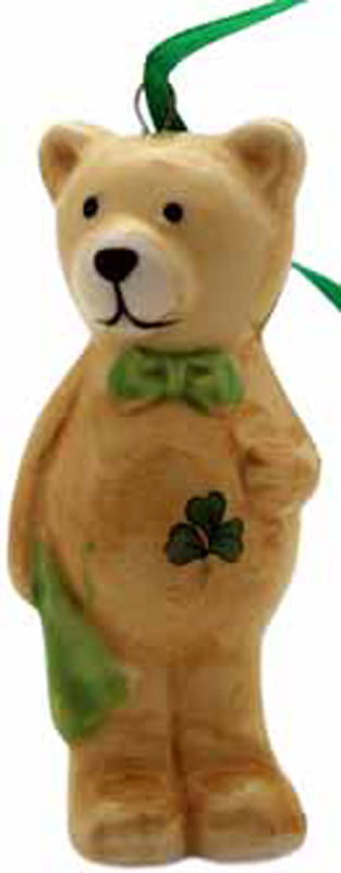 Porcelain Bear Shamrock Ornament