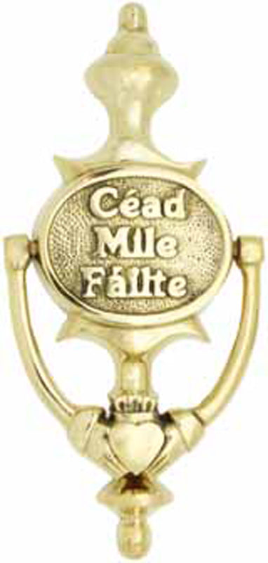 Brass Cead Mile Failte Door Knocker