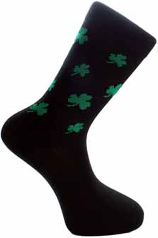 Black Shamrock Socks