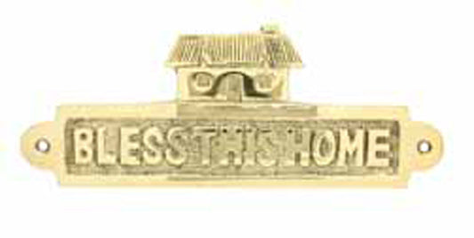 Brass Bless this Home Plaque
