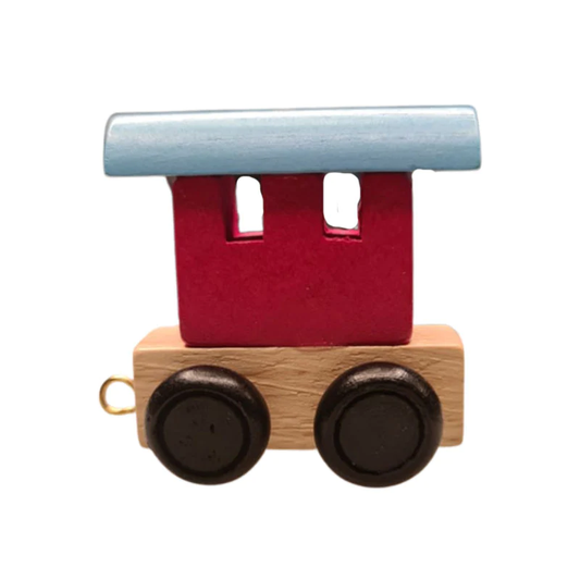 Train Letters Train Rear Pink & Light Blue