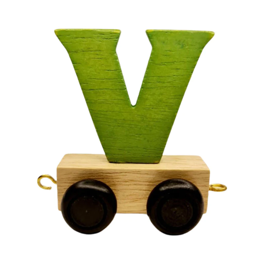 Train Letters V-Green