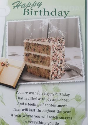 Happy Birthday Cake Card Peter Costelloe