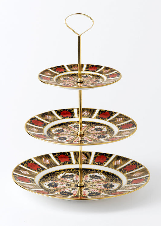 Royal Crown Derby 3 Tier Cake Stand