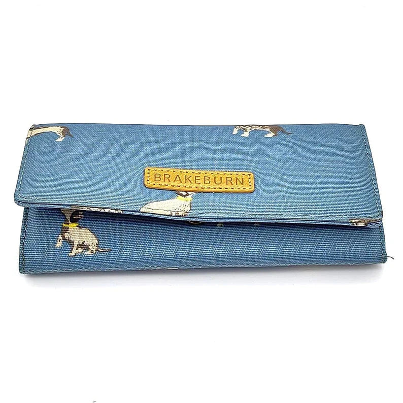 SAUSAGE DOG FOLD OVER PURSE BLUE ONE SIZE