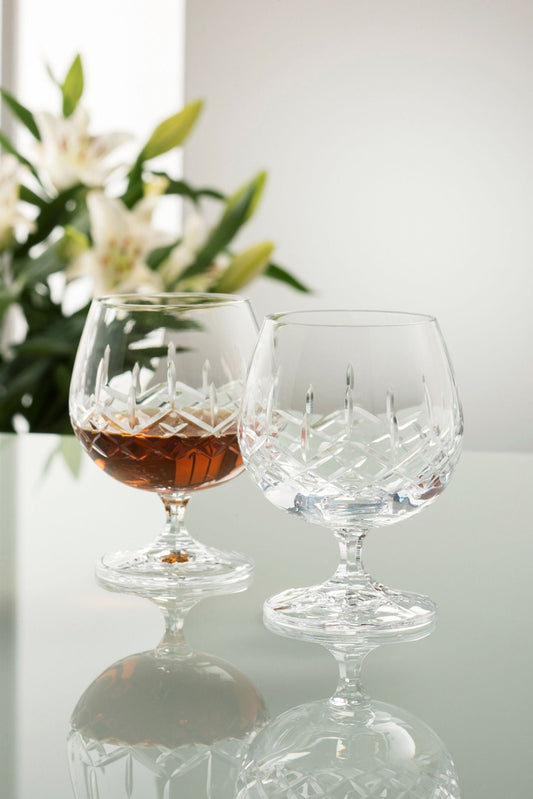 Galway Crystal Longford Brandy Pair