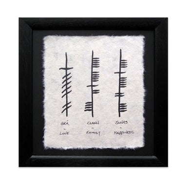 Ogham - Love - Family - Happiness small triple