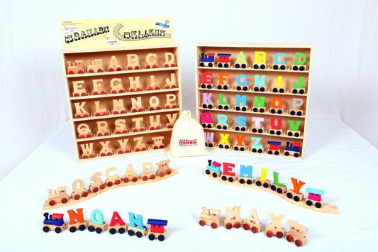 Train Letters Blue & Red Engine