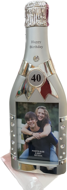 40th Birthday Champagne bottle Frame