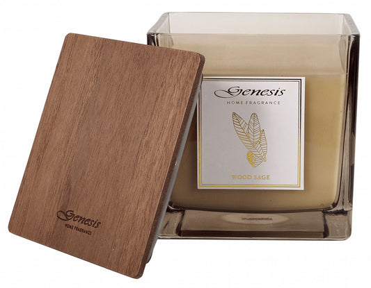 WOOD SAGE SQUARE X LARGE CANDLE GEN008